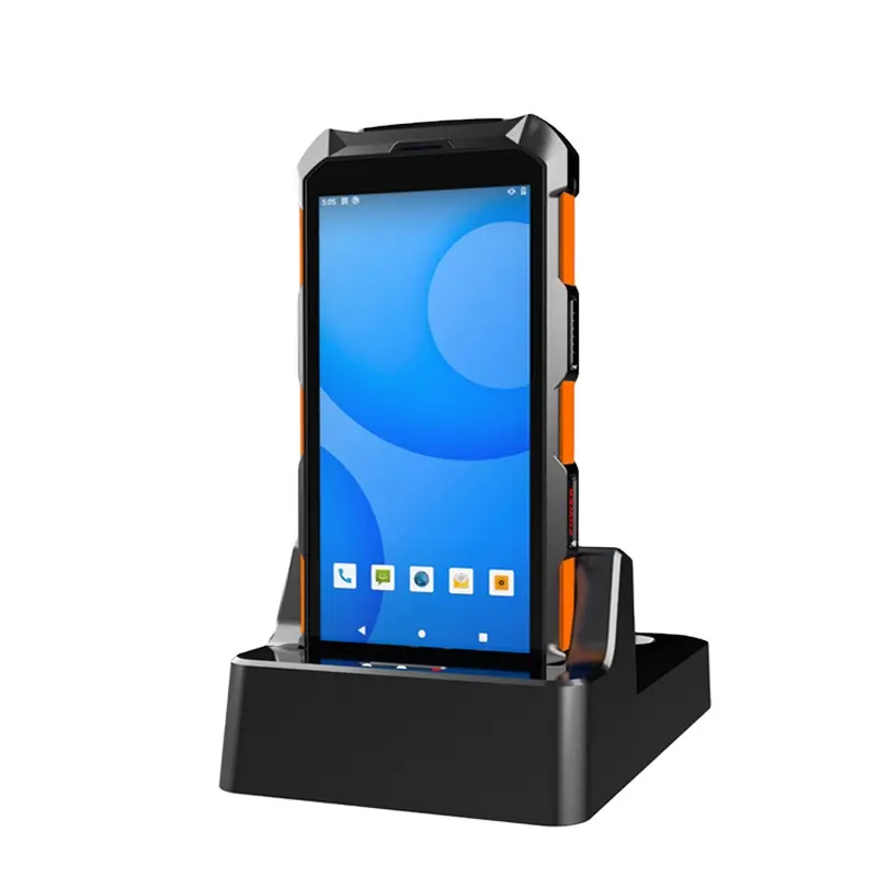 Máy quét mã vạch PDA gồ ghề 4 + 46g di động Android điện thoại thông minh Điện thoại thông minh dữ liệu thu wifi 4G Bluetooth GPS cầm tay