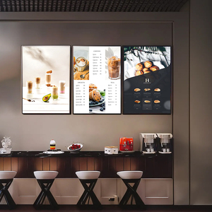 Quảng cáo hiển thị A1/A2/A3/A4 nhôm Áp phích khung Snap siêu mỏng quảng cáo áp phích kim loại chiếu sáng Acrylic <span class=keywords><strong>LED</strong></span> hộp đèn - Product Image 1