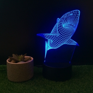 Soddisfare il desiderio di stretto contatto <span class=keywords><strong>con</strong></span> sharks feroce di bell'aspetto 3D della luce di notte - Product Image 1