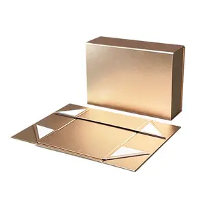 Cajas de regalo con cierre magnético de embalaje de papel rígido plegable de cartón de lujo con logotipo personalizado