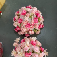 B111 Bunga Bola Delphinium Hydrangea Calla Lily Buatan Khusus untuk Dekorasi Meja Pernikahan dan Pesta Ulang Tahun