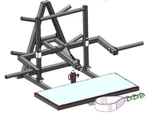 सुपर हैक स्क्वाट के लिए पेशेवर स्टील बेल्ट स्क्वाट मशीन वाणिज्यिक जिम उपकरण - Product Image 5