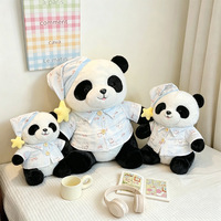 Z Factory Wholesale Artisan Pajamas Panda Plush Toy Soft Stuffed Animal for Kids Birthday Gift Home Nursery Decoration