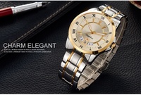 Montre Chronographe de Style Affaires en Acier Inoxydable 40mm avec Calendrier à Aiguilles, Verre Saphir et Mouvement Quartz Seiko, Étanche