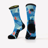 Fabricant de chaussettes personnalisées imprimées numériquement, chaussettes en coton à col ras du cou, vente en gros, logo brodé disponible