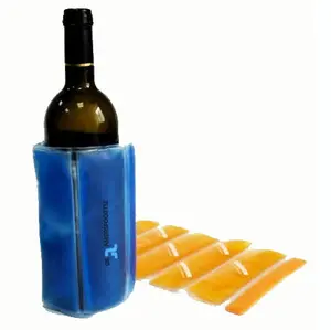 Katlanabilir PVC şarap şişesi Wrap soğutucu serin jel Mat
