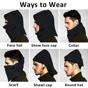 Pasamontañas de esquí para ciclismo táctico, de un agujero máscara facial, pasamontañas de lana Polar, máscara de esquí de invierno personalizada, pasamontañas, máscara deportiva - Product Image 6