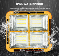 Lampe solaire rechargeable Chargement USB Lumières de secours Ip65 100w 200w 300w Tout en un Projecteur solaire portable