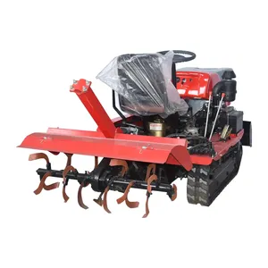 Sepeda motor Cina cultivator crawler tillers dengan trek berputar rototiller untuk traktor rotor kecil orchard rotary tiller