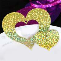 1kg Gros Laser Coloré Coeur Paillettes Pluie Ballon Pendentif Coeur Paillettes pour Décorations de Mariage ou de Fête d'Anniversaire