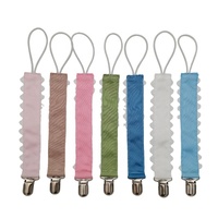 Clips à sucettes écologiques personnalisés en gros-grain polyester/coton à double face à vente chaude OKAY