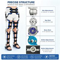 Orthèse orthopédique personnalisée d'usine pour hanche, genou, cheville et pied, support réglable pour membre inférieur, attelle de rééducation