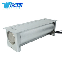 Prise de table industrielle motorisée rotative intelligente en alliage d'aluminium, type US, avec 2 ports USB et 2 ports Type-C, câble de 2 m pour usage au bureau