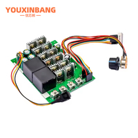Contrôleur de vitesse de moteur CC PWM 10-55V 60A 15KHz avec affichage numérique, réglable de 0 à 100%, 12V/24V/48V, 2000W MAX, potentiomètre réversible