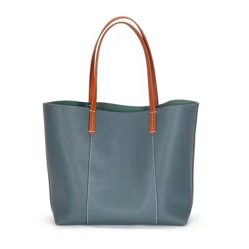 powder blue tote bolsa