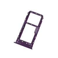Remplacement de la tiroir de carte SIM et de la coque en ABS violet pour Motorola Moto G8