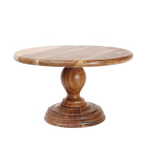 Wooden 2 Tiered Eco-Friendly Round <b>Cake</b> <b>Stand</b> & Serving Tray Farmhouse Style Dishwasher & Microwave Safe <b>Cake</b> <b>Stand</b> - Product Image 3