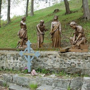 Estación católica de bronce de la Cruz, estatua de <span class=keywords><strong>Simon</strong></span> de cireno, hecha para soportar la cruz - Product Image 4