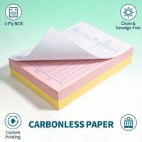 Papier autocopiant HSnewmaterials 787mm*1092mm, formulaires continus pour ordinateur, recto-verso couché, impression numérique multicolore