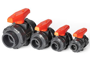 China Factory Prices Manufacturer High Quality Dark Grey <strong>UPVC</strong> DIN DN20 <strong>UPVC</strong> Double Union <strong>Ball</strong> <strong>Valve</strong> - Product Image 4