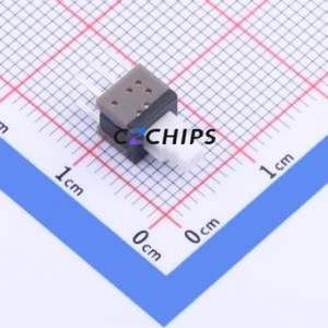 PB-22E60 Push Button Switch Through hole Component (THT) Switch Double Pole Double Throw Rectangle Plunger Through Hole White - Product Image 1