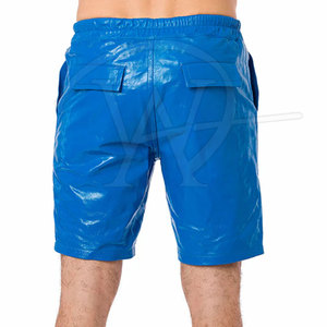 Haute qualité High Street Style hommes Shorts en cuir motif solide plaine teint écologique séchage rapide prix de gros pas cher - Product Image 6
