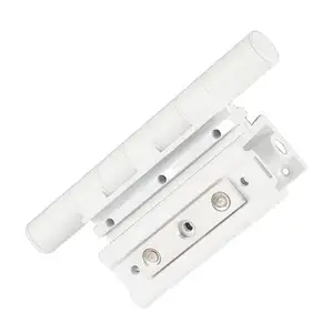 Bisagra hidráulica de puerta plegable de acero inoxidable ajustable de alta calidad con perfil de aluminio blanco OEM ISO9001