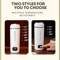 Mini-réfrigérateur portable USB, tasse de voyage auto-chauffante avec poignée, mélangeur intelligent, bouteille isotherme électrique