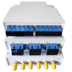 FTTH DIN Rail Fiber Optic Din Termination Box 12 24 Core FTTH Terminal Box Optical Cable Distribution Box