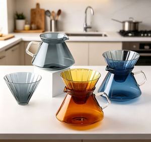 Ensemble de café à faire couler sur le verre, multicolore, <span class=keywords><strong>vintage</strong></span>, fait main, en borosilicate, pour la décoration de la maison et les cadeaux de fêtes - Product Image 3