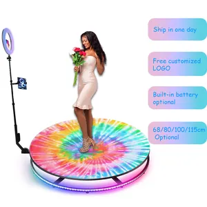 High Quality Selfie Booth 360 Both Green Screen Back 360 Photo Booth Spinner With Led Lights Screen Monitor For 360 Photo B
