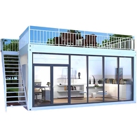 Mini-maison de luxe préfabriquée et démontable en conteneur, bureau, abri de stockage, panneau sandwich en acier, design moderne, pour usage extérieur ZZY