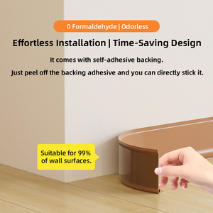Self-Adhesive Easy Installation PVC <strong>Skirting</strong> <strong>Board</strong> /waterproof <strong>Flexible</strong> Wall Base for Hotels, Apartments Factory Supply - Product Image 3