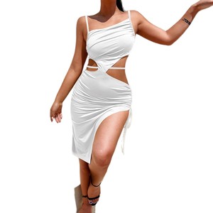 <span class=keywords><strong>Vestido</strong></span> corto <span class=keywords><strong>de</strong></span> mujer con tirantes, estilo temperamental, sexy, a la moda, con cordones y cintura ajustada - Product Image 5