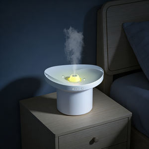 Humidificador ultrasónico inteligente con gotas danzantes, difusor de aromaterapia con luces de siete colores cambiantes - Product Image 1