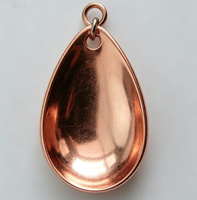 Leurre artificiel en acier inoxydable MF, type Minnow, couleur cuivre, avec lame rotative et mousquetons pivotants, pour eau douce et eau salée, carpe
