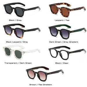 Gafas de Sol Redondas Punk con Logotipo Personalizado, Retro, para Hombre y Mujer, con Lentes Degradados, Protección UV400 y Remaches Decorativos - Product Image 3