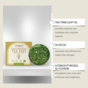 Barra de Champú de Árbol de Té y Oliva 60g, Marca Privada OEM, Oleuropeína, Vegano, Detox, Aroma a Menta - Product Image 4
