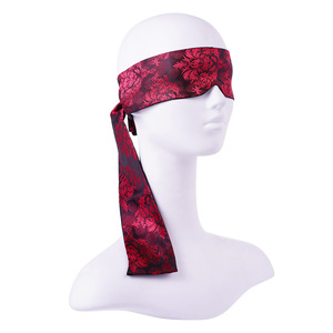 Paar <span class=keywords><strong>Adult</strong></span> Sex Silk Eye Mask Set Weicher und glatter Stil Rot für privates Schlafzimmer Bondage Training - Product Image 4