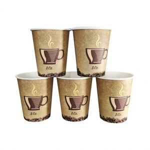 Gobelets jetables pour café 8 oz avec logo personnalisé, gobelet en carton 8 oz pour café à emporter, gobelet en papier jetable à paroi simple pour boissons chaudes - Product Image 5