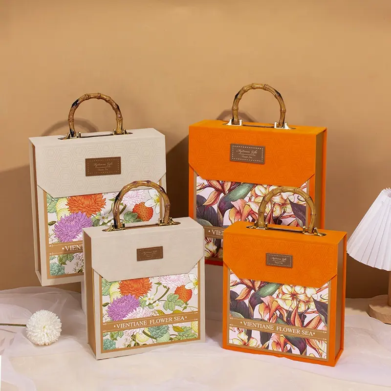 Ingrosso In magazzino scatola regalo di alta qualità scatola di cartone festa della mamma di san valentino scatola regalo con manico
