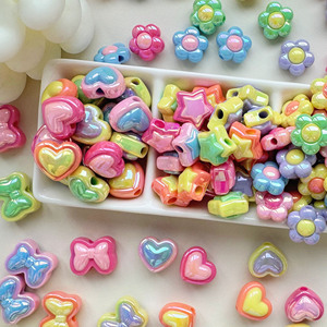 Cadena de teléfono móvil con cuentas de resina de corazón de flor de estrella de cinco puntas a juego de alta calidad accesorios DIY - Product Image 1