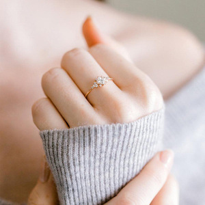 Square Geometric Design Ring Classic Finger Ring for Women - Product Image 2