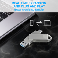 Warren Raja Asli 2-In-1 Usb 3.0 Flash Drive OEM/ODM USB 3.0 Type C 4G 8G 16G 64G 128G Ini dengan Harga Murah U Disk