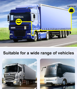 מצלמה 170 תואר עם מסך נייד 9.0 אינץ oem מתקבל עבור כלי רכב כבדים צג נקודה עיוורת - Product Image 4