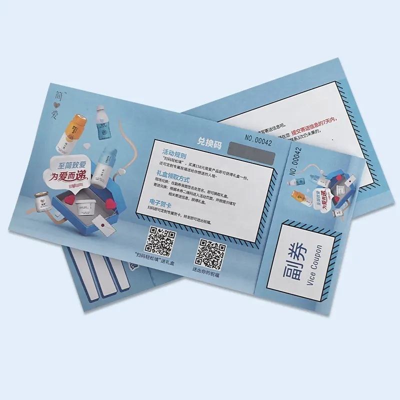 Wholesale Custom Printing Paper Entrance Ticket With A6 Size