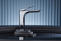 Robinet mitigeur d'eau chaude et froide monotrou chromé pour lavabo de salle de bain