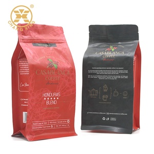 Túi Bao Bì Cà Phê Đáy Phẳng Với Van Một Chiều Và Dây Kéo Có Thể Khóa Lại Từ Nhà Máy Trung Quốc - Product Image 3