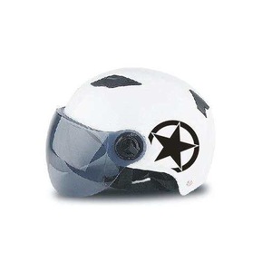 Casco de Motocicleta de Media Cara con Diseño Gráfico de Estrella, Carcasa de ABS, Talla Única, para Todas las Estaciones, para Motocicleta y Vehículo Eléctrico - Product Image 1