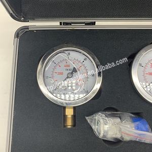 유압 압력 게이지 870 1400 3500 6000 8700 PSI 글리세린 50mm 63mm 100mm 바 휴대용 게이지 굴삭기 유압 부품 - Product Image 1